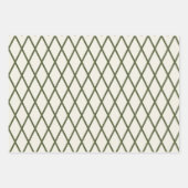 Woodland Olive Cream Rustic 3 Pack Inpakpapier Vel (Voorkant 2)