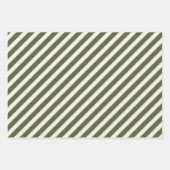 Woodland Olive Cream Rustic 3 Pack Inpakpapier Vel (Voorkant)