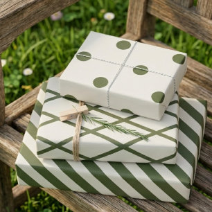 Woodland Olive Cream Rustic 3 Pack   Inpakpapier Vel
