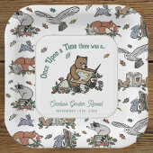 Woodland Once Upon a Time Geslacht onthullen Papieren Bordje