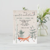 Woodland Onderland Birthday Party Kaart (Staand voorkant)