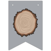 Woodland ONE-derland Birthday Party Bunting Banner (Eerste vlag)