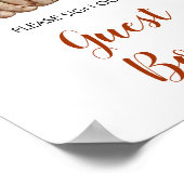 Woodland One Happy Camper 1e verjaardag gastenboek Poster (Hoek)