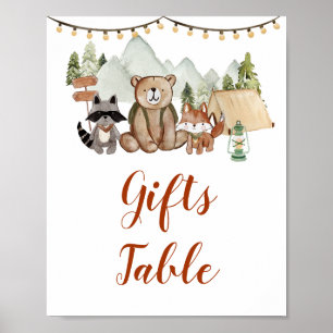 Woodland One Happy Camper 1st Verjaardag Cadeaus T Poster