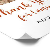 Woodland One Happy Camper Eerste Verjaardag Bedank Poster (Hoek)