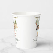 Woodland One Happy Camper eerste verjaardag Papieren Bekers (Links)