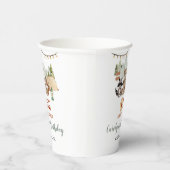 Woodland One Happy Camper eerste verjaardag Papieren Bekers (Rechts)