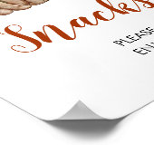 Woodland One Happy Camper eerste verjaardag snacks Poster (Hoek)