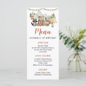 Woodland One Happy Camper eerste verjaardagsmenu Menu (Staand voorkant)