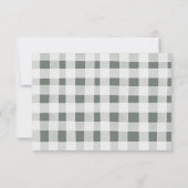 Woodland One Happy Camper Verjaardag QR RSVP Card Bedankkaart (Achterkant)