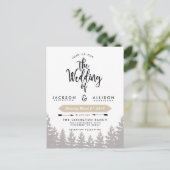 Woodland ontsnappen bruiloft uitnodigen uitnodiging briefkaart (Staand voorkant)