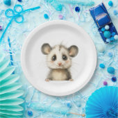 Woodland Opossum Baby Shower • Neutral Papieren Bordje (Feest)