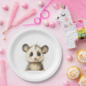 Woodland Opossum Baby Shower • Neutral Papieren Bordje (Feest)