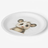 Woodland Opossum Baby Shower • Neutral Papieren Bordje (Gekanteld)