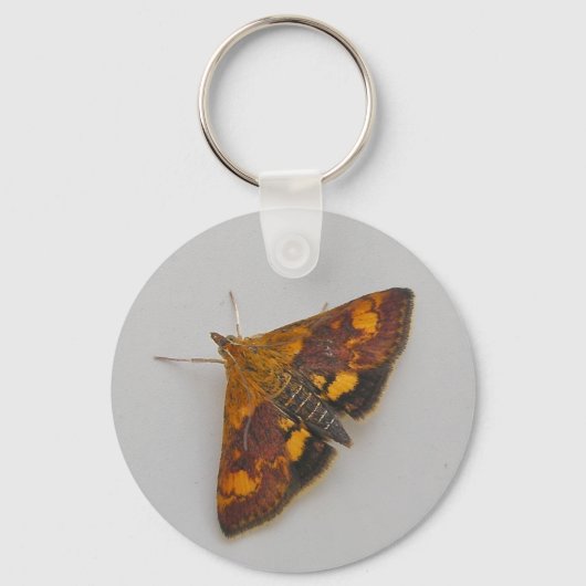 Woodland Oranje Moth Sleutelhanger (Voorkant)
