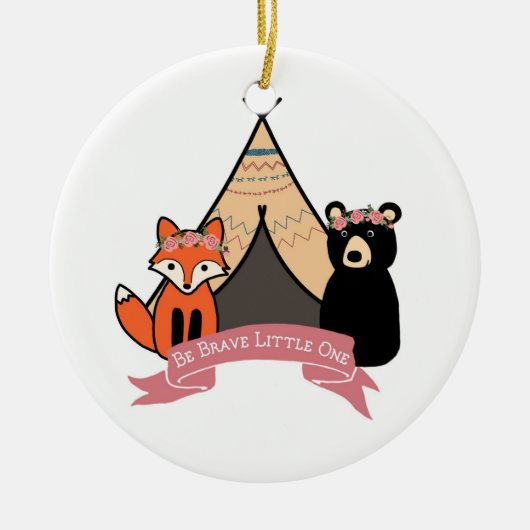 Woodland Ornament for Baby Girl (Voorkant)