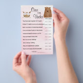 Woodland Over of Onder Baby shower game card Flyer (Hand)