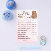 Woodland Over of Onder Baby shower game card Flyer (Enkel)