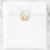 Woodland Owl Baby shower Dank u voor Sticker (Tas)