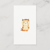 Woodland Owl Baby shower Luier Raffle Ticket Informatiekaartje (Achterkant)