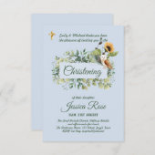 Woodland Owl Boys Christening Invites (Voorkant / Achterkant)