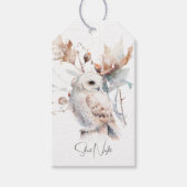 Woodland Owl Christmas Cadeaulabel (Voorkant)