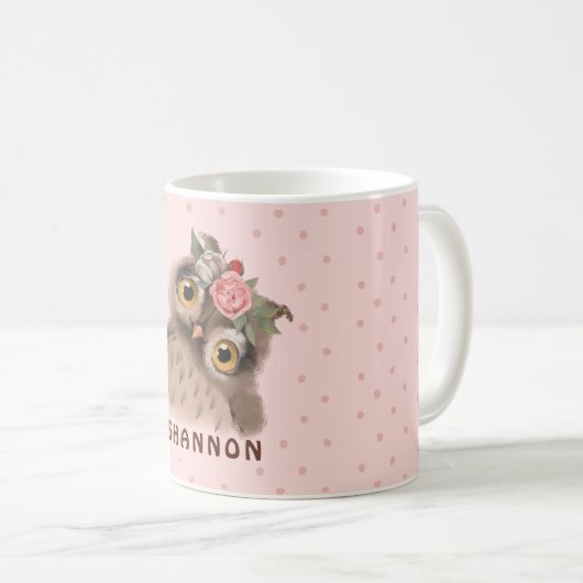 Woodland Owl Coffee Mok (Voorkant rechts)