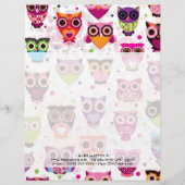Woodland Owl Forest Hoot briefhoofd briefpapier (Voorkant)