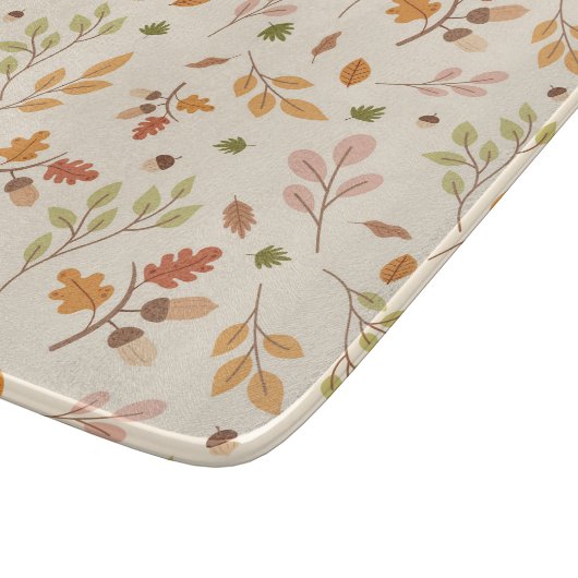 Woodland Owl Herfst thema Neutrale achtergrond Snijplank (Hoek)