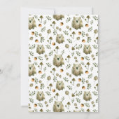 Woodland Owl Het is een Baby shower-uitnodiging. Kaart (Achterkant)