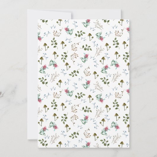 Woodland Owl Het is een Girl Baby shower Uitnodigi Kaart (Achterkant)