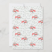 Woodland Owl in het Baby shower Red Scarf Kaart (Achterkant)