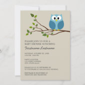 Woodland Owl op Branch Baby shower Kaart (Voorkant)