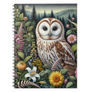 Woodland Owl Spiral Notitieboek Schattige uilthe