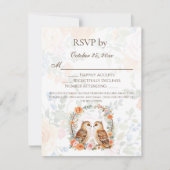 Woodland Owl Wedding RSVP (Voorkant)
