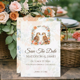 Woodland Owl Wedding Save The Date