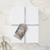 Woodland Owl Winter Christmas Cadeaulabel (Met Touw)
