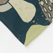 Woodland Paddestoelen Patroon Rustiek Fleece Deken (Hoek)