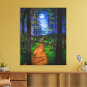 Woodland Painting - Moonlit Abandon Canvas Afdruk (Insitu (Woonkamer))