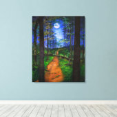 Woodland Painting - Moonlit Abandon Canvas Afdruk (Insitu (Houten vloer))