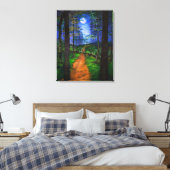 Woodland Painting - Moonlit Abandon Canvas Afdruk (Insitu (Slaapkamer))