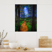 Woodland Painting - Moonlit Abandon Poster (Keuken)