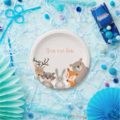 Woodland Paper Borden Baby shower Dieren Fox beer Papieren Bordje (Feest)
