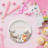 Woodland Paper Borden Baby shower Dieren Fox beer Papieren Bordje (Feest)