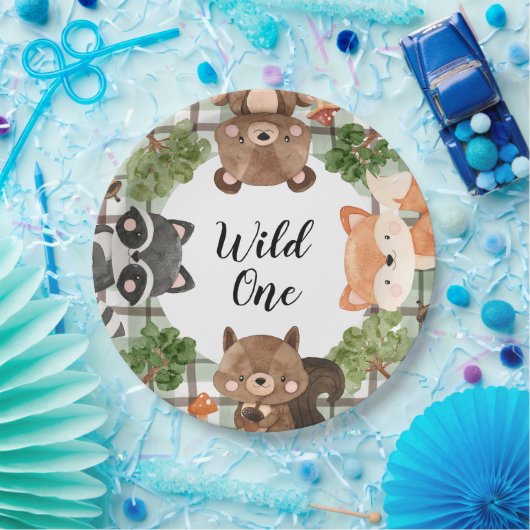 Woodland Paper Plates Wild One Plates Papieren Bordje (Feest)