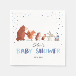 Woodland Paper servetten Dieren Forest Boy Blue