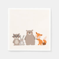 Woodland Papier Servet Dieren Bos Beer Fox