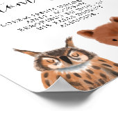 Woodland Party Aangepast teken Poster (Hoek)