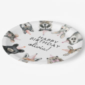 Woodland Party Animal Birthday Papieren Bordje (Gekanteld)