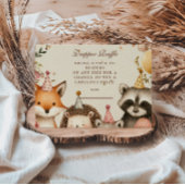 Woodland Party Animals Baby shower Informatiekaartje